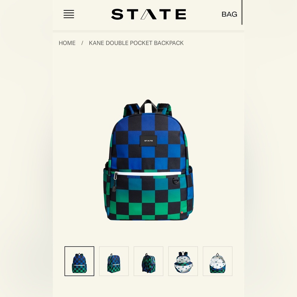 State backpack new with tags